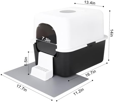 Sfozstra Enclosed Cat Litter Box: Splash Resistant Leak Resistant - Image 2