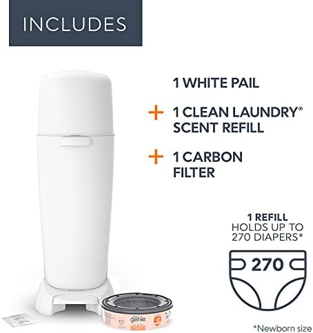 Diaper Genie Complete Diaper Pail – Includes 1 Refill & 1 Carbon Filter - Image 2