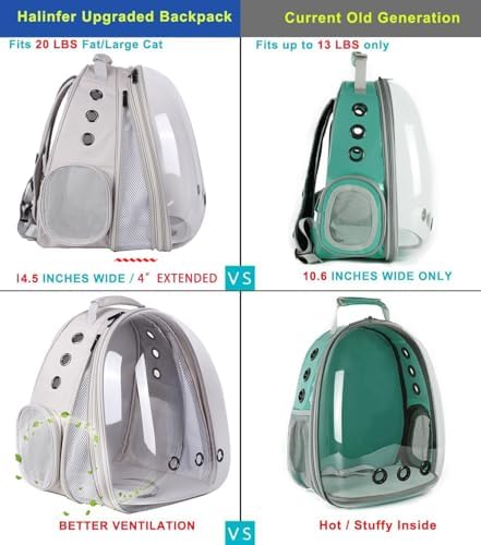 Large Cat Backpack Carrier, Front Extension - Image 3