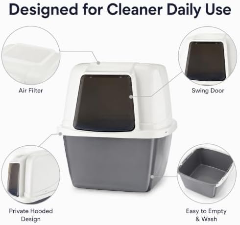 Extra-Large Hooded Cat Litter Box 2-Pack, - Image 6
