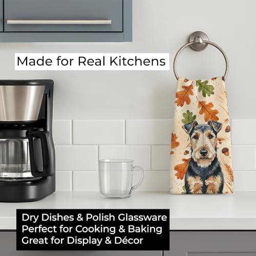 Caroline's Treasures Welsh Terrier Dogs Kitchen Towel 15x25 in - Image 3