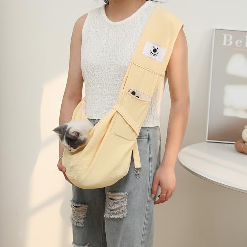 FORHER Pet cat Sling Carrier, Cat Travel Bag, Pet Soft Pouch and Tote Design - Image 2