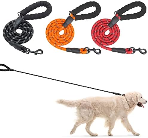 BEAUTYZOO Dog Leash for Large Dogs, 6FT Heavy Duty Rope Leash Bulk, 3 Pack by BEAUTYZOO