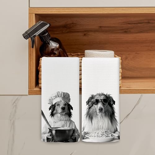 Dog Kitchen Towels Decor Set of 2 - Image 3