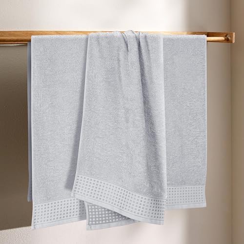 GLAMBURG Ultra Soft 4 Pack Oversized Bath Towel Set 27x54 inches, 100% Cotton - Image 3