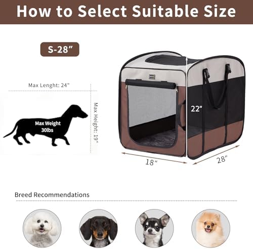 DONORO Dog Kennels and Crates for Medium Dogs, Portable Pop Up Indoor Pet Cage - Image 6