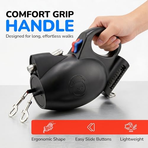 360° Tangle-Free Strong Dual Retractable Dogs Leash - Image 5