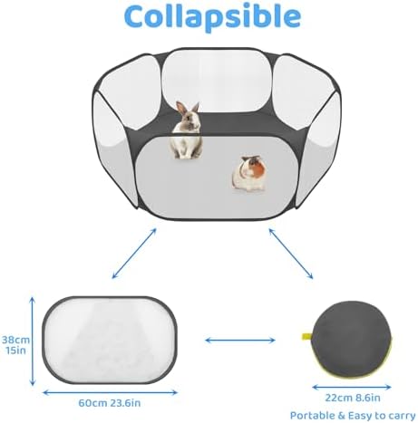Amakunft Small Animal Playpen, Pop-Up Portable Play Yard - Image 3