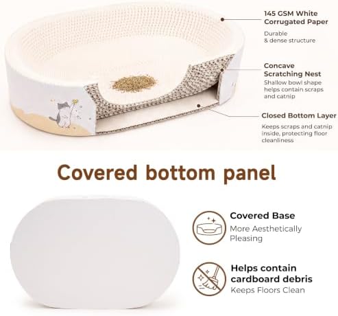 PatiencET Large Oval Cat Scratcher Bed - Image 6