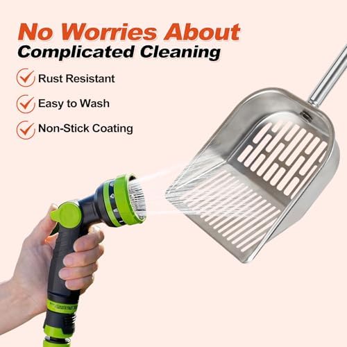 Poop Scooper Litter Scoop for Cat Kitty Chicken Dog Long Handle - Image 6