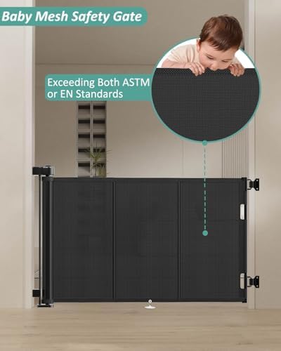 Miumoon 71 inch Reinforced Retractable Baby Gates 34 inch Tall - Image 6