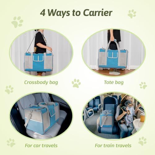 Sedioso Large Cat Carrier for 2 Cats, 21.7x 13.8x 13.8in Pet Carrier for Cat - Image 5