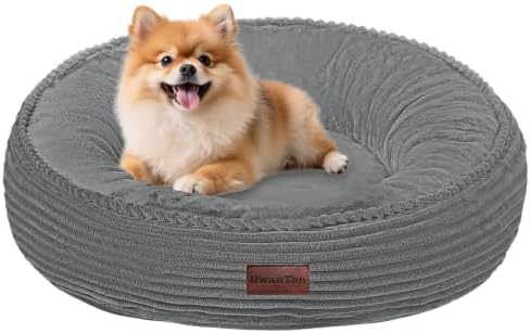 Dwanton Orthopedic Small Dount Dog Bed Cat Bed, Calming Egg-Crate Foam by DWANTON