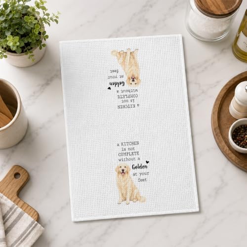 Golden Retriever Kitchen Towel, Funny Dog Lover Gift - Image 5