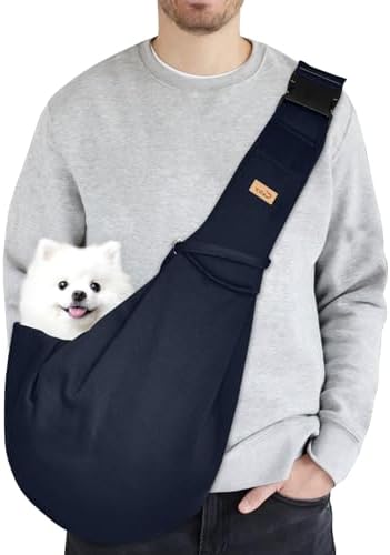 CUBY Dog and Cat Sling Carrier, Hands Free Reversible Pet Papoose Bag, Soft by CUBY