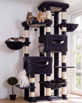 Heybly Cat Tree, 74.8-Inch Spacious & Tall Cat Tower by HEYBLY