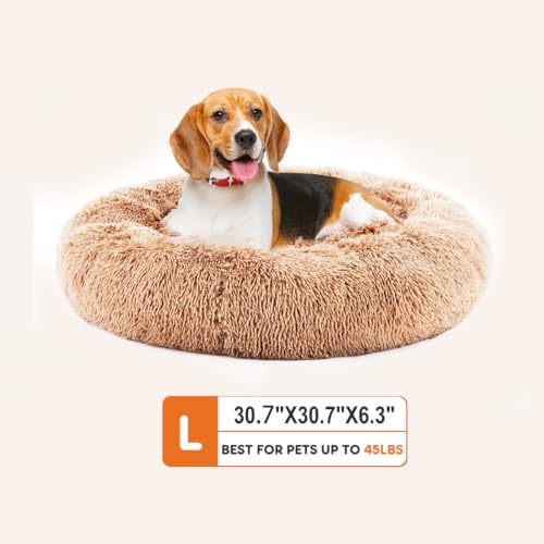 NEWBULIG 30.7x30.7 Inch Donut Dog Bed - Image 4