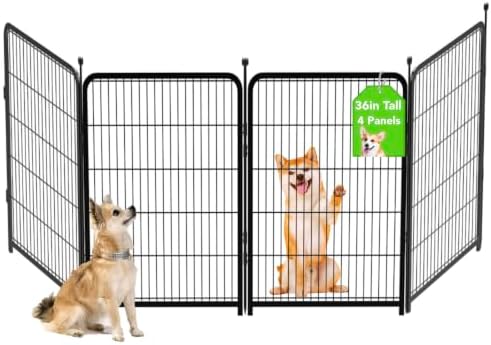 Garden Fencing 36 Inch High, 4 Panels Total 8.9 Ft Dog Fencing Outdoor by Getlaygardenfence