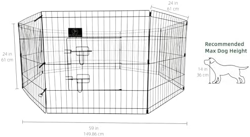 PJYuCien Puppy Playpen with Bottom Pad and Door, 8 Panels 24" H - Image 5