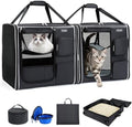 Lekereise Extra Large Cat Carrier Soft Sided, Large cat Travel Carrier by Lekereise