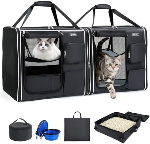 Lekereise Extra Large Cat Carrier Soft Sided, Large cat Travel Carrier by Lekereise