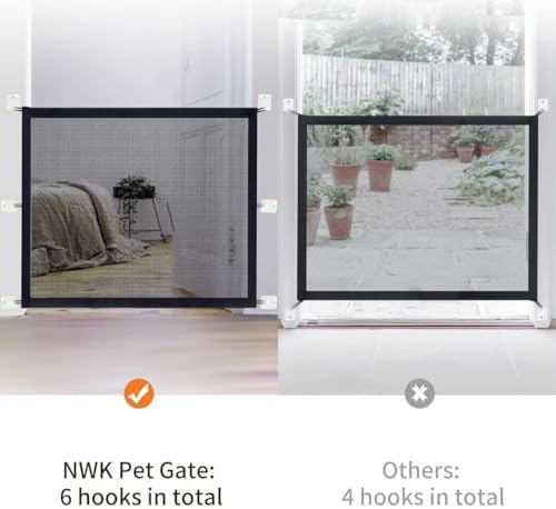 NWK 2Pcs Dog Gate for Stairs and Doorways 43''X30'', 30’’ Tall - Image 3