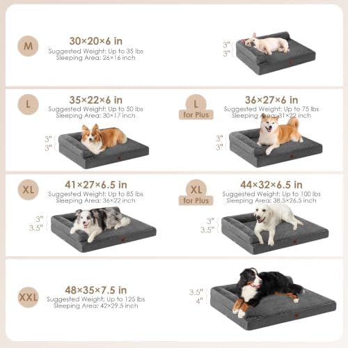 EHEYCIGA Memory Foam Dog Bed Large Size Dogs, Orthopedic Dog Bed Large - Image 2