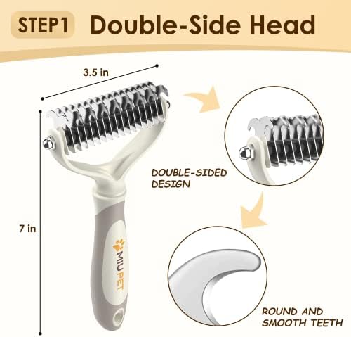 Professional Deshedding Dog Brush Grooming Kits, - Image 4