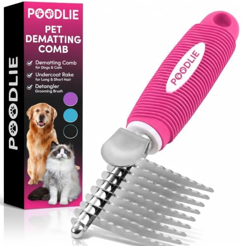 Poodle Dematting Fur Rake Comb Brush by Poodlie