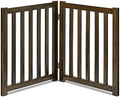 LZRS Wooden Free Standing Dog Gate 40" W x 24" H, Foldable Solid Hardwood Pet by LZRSPET