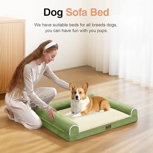 NANUYA Orthopedic Dog Bed for Small Dogs, 24 x 16 Inch, Grass Green - Image 3