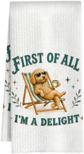 Labradoodle Kitchen Towel, Cute Dog Hand Towel, Funny Dog Lover Gift by Huastatewolf