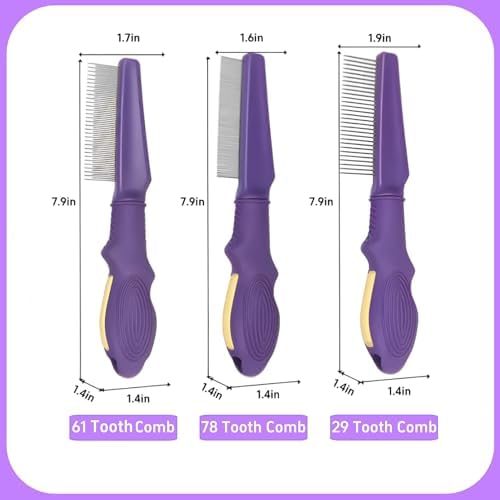 Temapex 3PCS Pet Comb for Grooming Long & Short Haired Cats & Dogs - Image 6