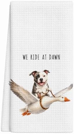Pitbull Kitchen Towels, Cute Hand Tea Towel by DTLGTG