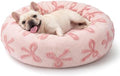 JOEJOY Jacquard Donut Round Small Dog Beds, Removable Washable Cover, Cute by JOEJOY
