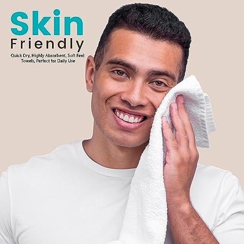 Towel and Linen Mart 100% Cotton- Wash Cloth Set -Pack of 4, Quick Dry - Image 6