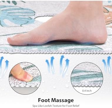 Square Shower Mat, Yonala 32 x 32 Inch Stylish Non Slip Shower Mats - Image 4