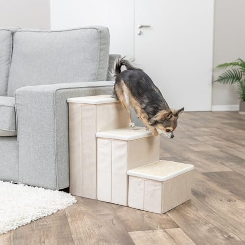 TRIXIE 3-Step Velour Pet Stairs - Image 2