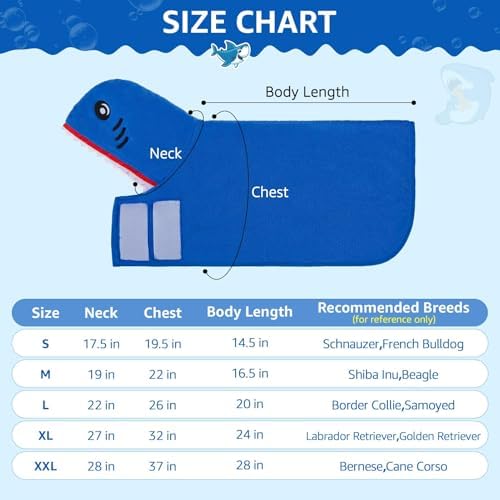 SCENEREAL Dog Bathrobe Fast Drying Towel Microfiber Dog Towel Robe - Image 5