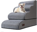 4-Step Dog Stairs and Ramp for Beds or Couch, Pet Steps for Dogs and Cats by AODISMAN