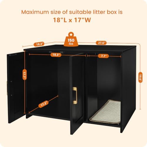 DWANTON Cat Litter Box Enclosure, - Image 6