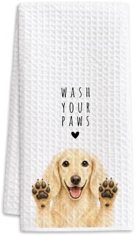 Weenie Dog Kitchen Towel, Hand Towel, Dachshund Gifts by Buildinest