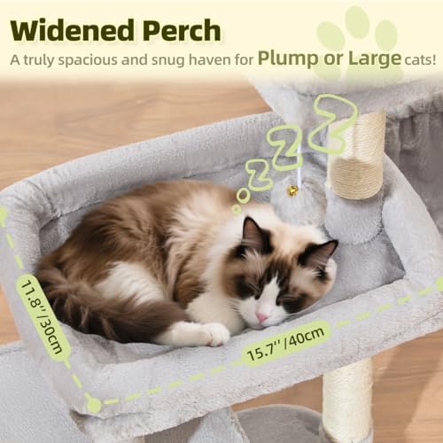 Taoqimiao 32.2in Cat Tree with Toy, Small Cat Tower - Image 2