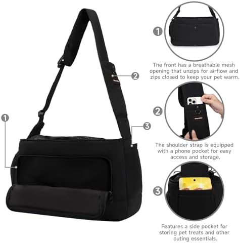Dog Sling Carrier for Dogs & Cats, Fits 7–18lbs, Lightweight Pet Carrier Bag - Image 3