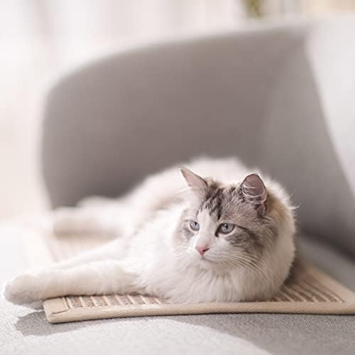 FUKUMARU Cat Scratcher Mat, 23.6 X 15.7 Inch Natural Sisal Cat Scratch Mat - Image 6