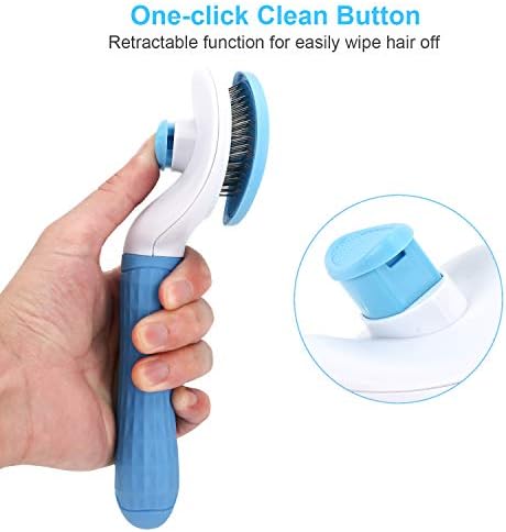 Depets Self Cleaning Slicker Brush, Dog Cat Bunny Pet Grooming Shedding Brush - Image 3