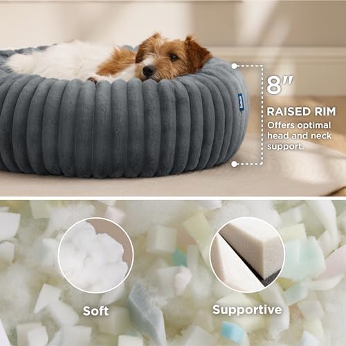 Bedsure ComfyFleece® Donut Small Dog Bed - Image 2