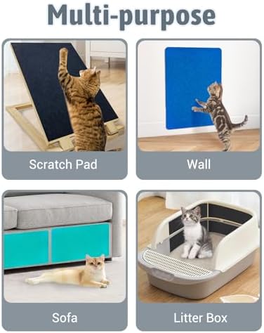 BNOSDM Cat Nail File Scratcher Sandpaper, 4 Pack Replacement Sand Paper - Image 4