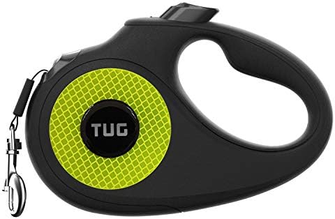 TUG 360° Tangle-Free Reflective Retractable Dog Leash | 16 ft Strong Nylon Tape by TUG
