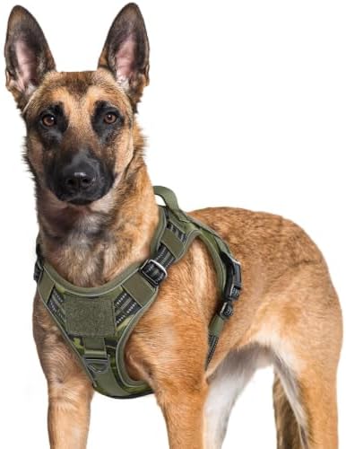 rabbitgoo Tactical Dog Harness for Large Dogs, No Pull Service Pet Vest by rabbitgoo